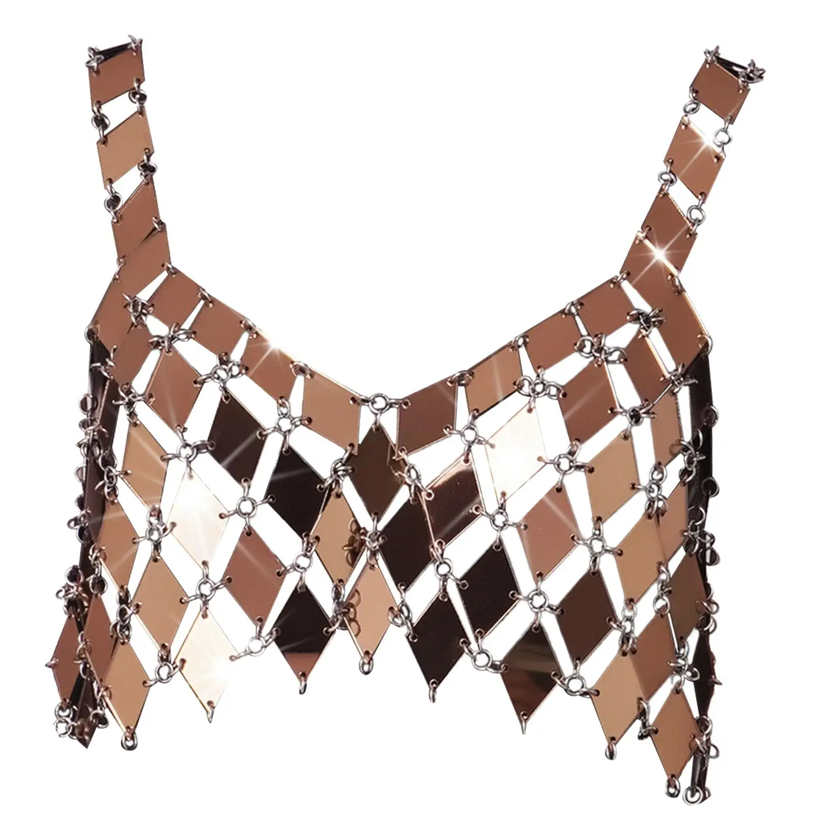 

Жилет с блестками, укороченный топ с V-образным вырезом, ажурный топ на бретельках, блестящий бюстгальтер, топы