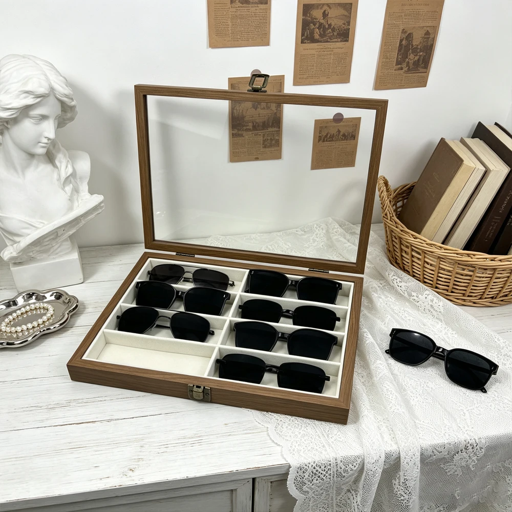 Sunshield Storage Box, an Eight-Slot Storage Box for Sunglasses, Can Be Used for Storing, Displaying, and Organizing Jewelry and Accessories