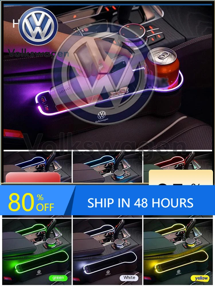 

Car Sticker For VOLKSWAGEN VW For Volkswagen GTI Golf Passat Touareg Magotan Tiguan ID.4 T-ROC T-Cross Car Charging Colour Lamp