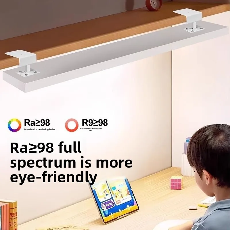 Desk lamp wall-mounted long strip eye protection, full spectrum for learning, desk street lamp board clip-on, others