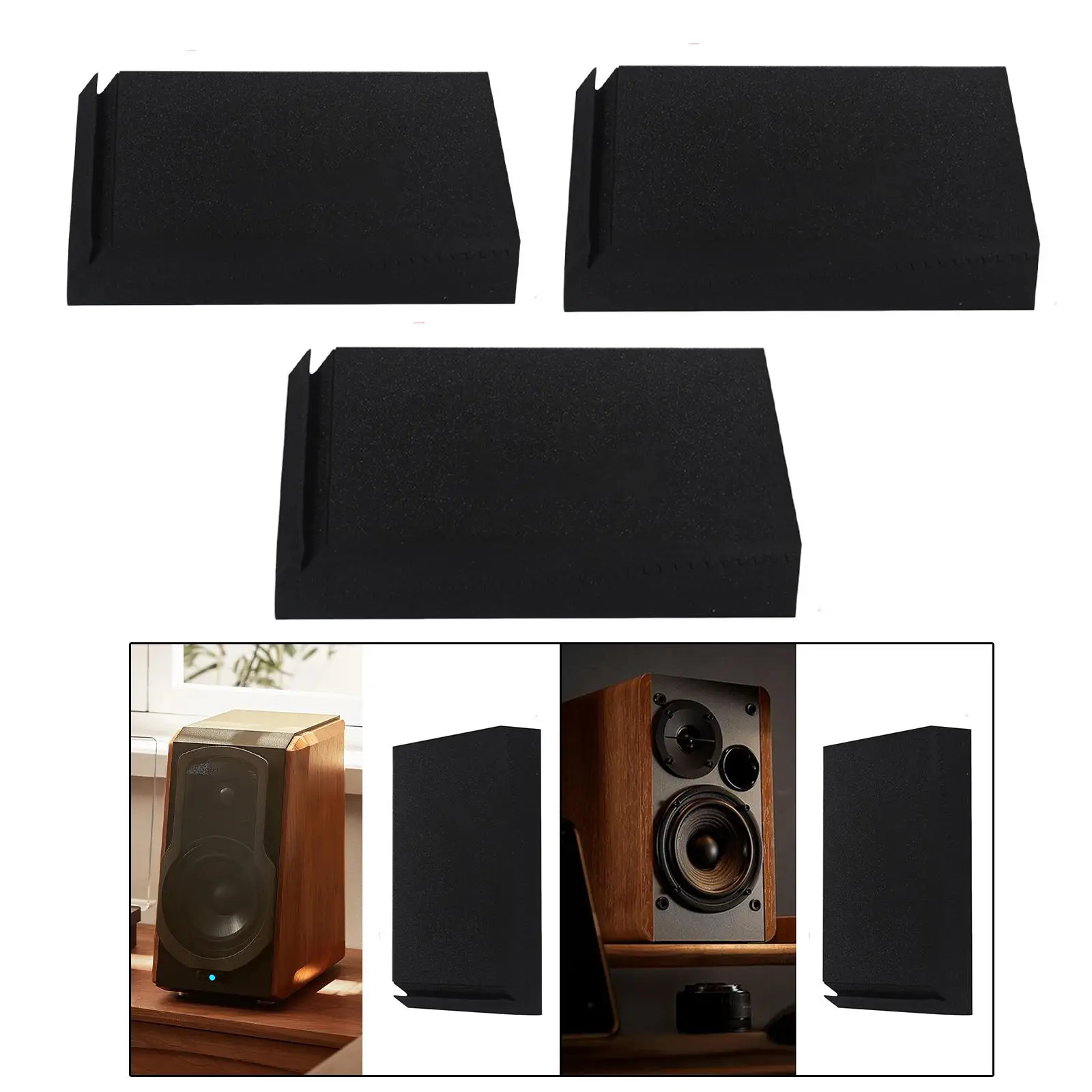 Speaker Foam Stand Sound Cushion Tilted Prevents Vibrations Sound Dampening Foam Speaker Isolation Pad Speaker Riser Foam