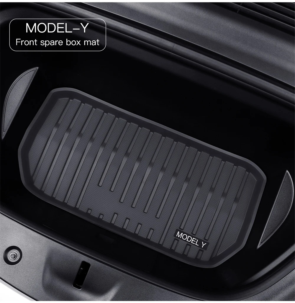 YZ For Tesla Floor Mat Model Y 2021-2026 Model 3 Highland Car Trunk Mat Luggage Mat TPE Waterproof Anti-Slip Set Floor Liner Mat