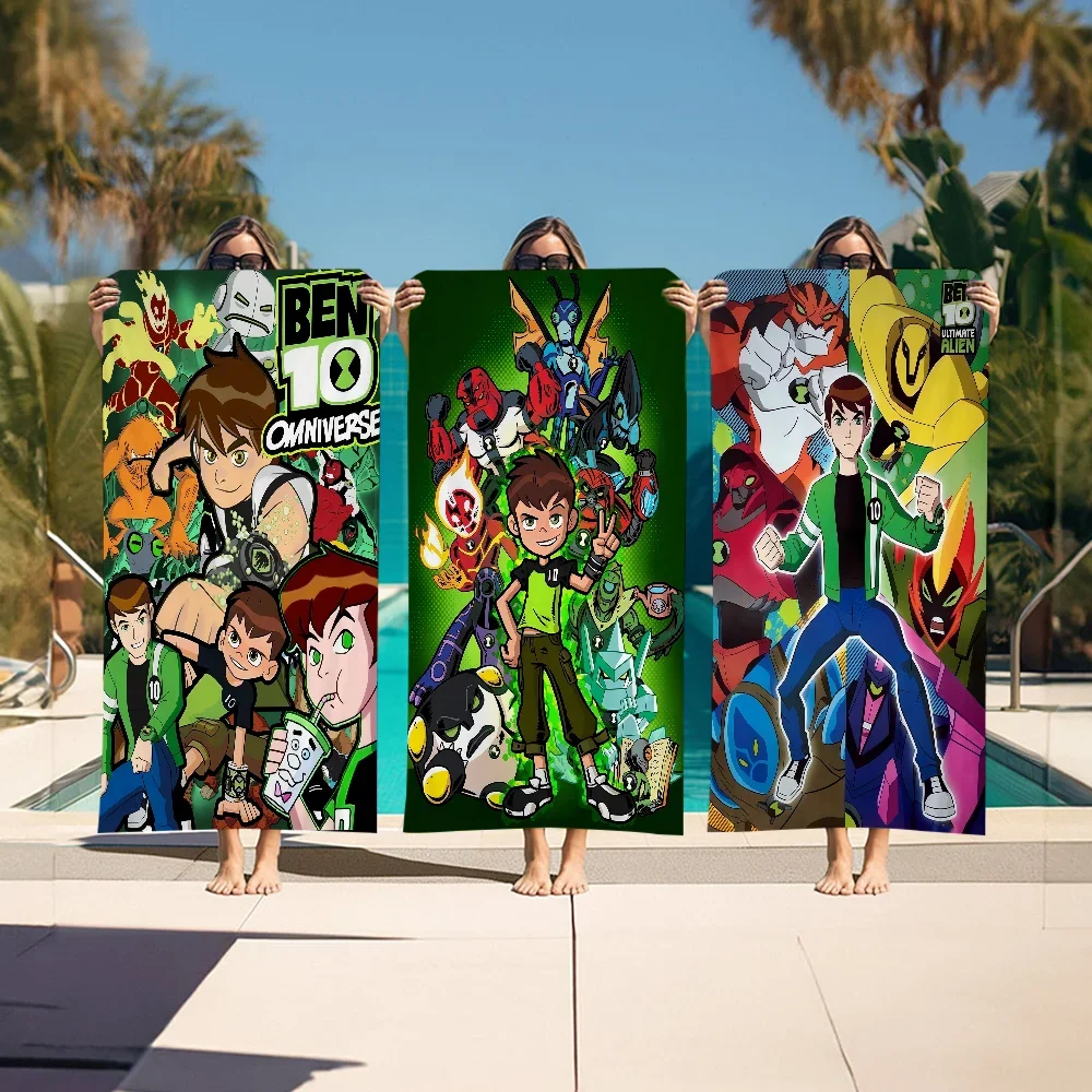 Cartoon B-Ben 10 Cartoon Beach Towel Cute Kawaii Room Decor Bath Girls Children Hand Towels For Bathroom Shower