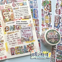 Meatball spring autumn fairy tale Dudu Washi Tape Sample Loop happy fat daily boy girl