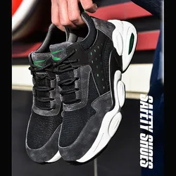 Men's work shoes PU soft sole Comfortable Safe shoes Impact Puncture resistant mesh breathable Protective shoes