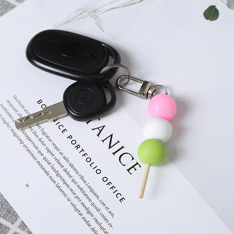 1PC Simulation Food Key Ring Kanto Cooking Keychain Skewers Colorful Pills Keychain Simulation Pills Keychin Pendant