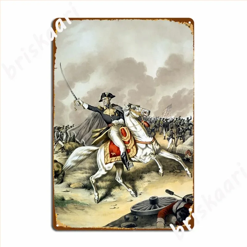 Andrew Jackson At The Battle Of New Orleans Metal Sign Create Wall Cinema Kitchen Plaques Tin Sign Posters