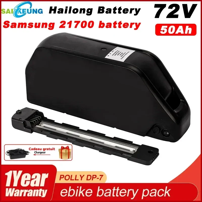 72v Electric Bike Battery Hailong 3000w Polly DP7 for Electric Bicycle 36 52 60v 16 20 25 30 40 45 50 60ah 2000w Lithium Ion 48v