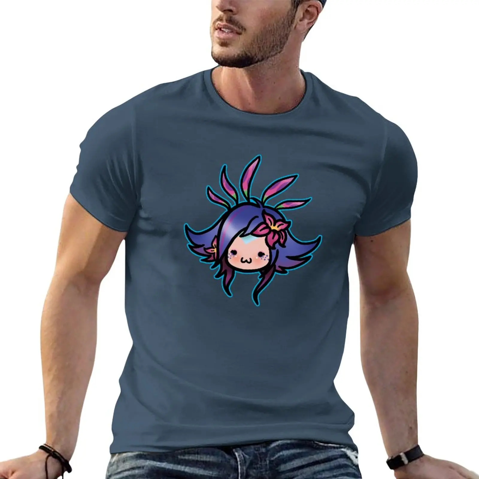 

Neeko Cute Head T-Shirt Aesthetic clothing T-shirt short mens t shirts