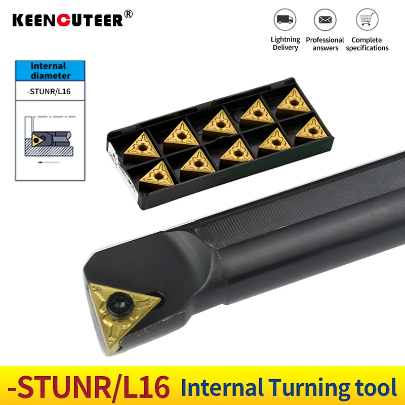 CNC lathe tool 93 degree inner hole arbor S16Q-STUNR/STJNR S20R-STUNL16  inner circle turning tool for TNMG16 Carbide Inserts