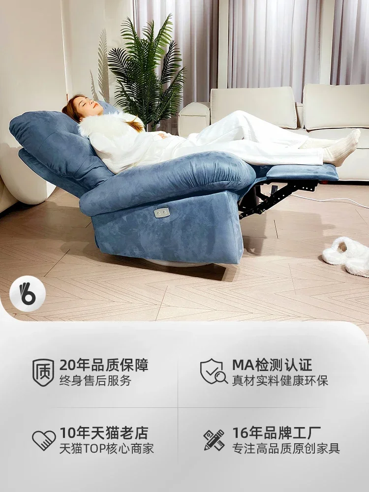 Breyer Internet celebrity cloud lazy sofa can sit and lie down multi-functional living room fabric single sofa