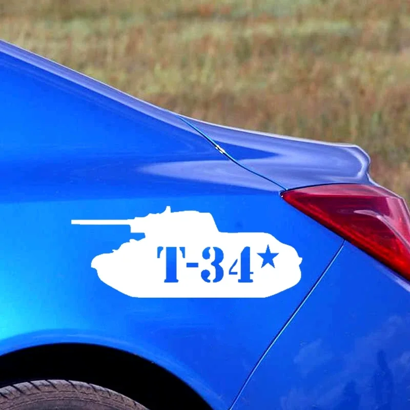 Jpct interesting t 34 tank decals for cars, bumpers, windows waterproof sunscreen Vinyl Sticker PVC, 25cmx10cm