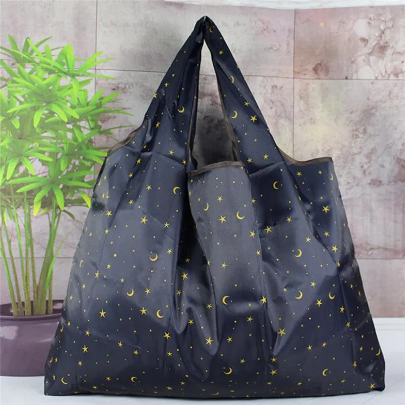 Folding Shopping Bag Eco-friendly Reusable Portable Shoulder Handbag Travel Grocery Fashion Pocket Tote Bags