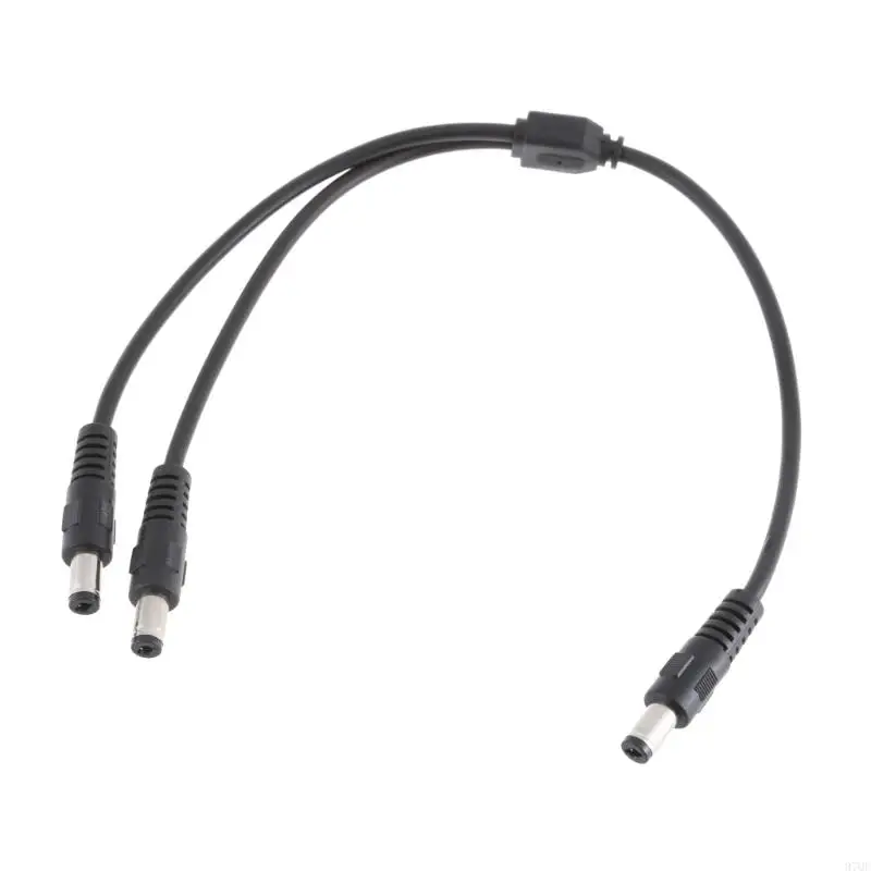 

97QE DC5.5x2.1mm Male to Doubl Male Y Splitter Power Cord for Router Security Camera