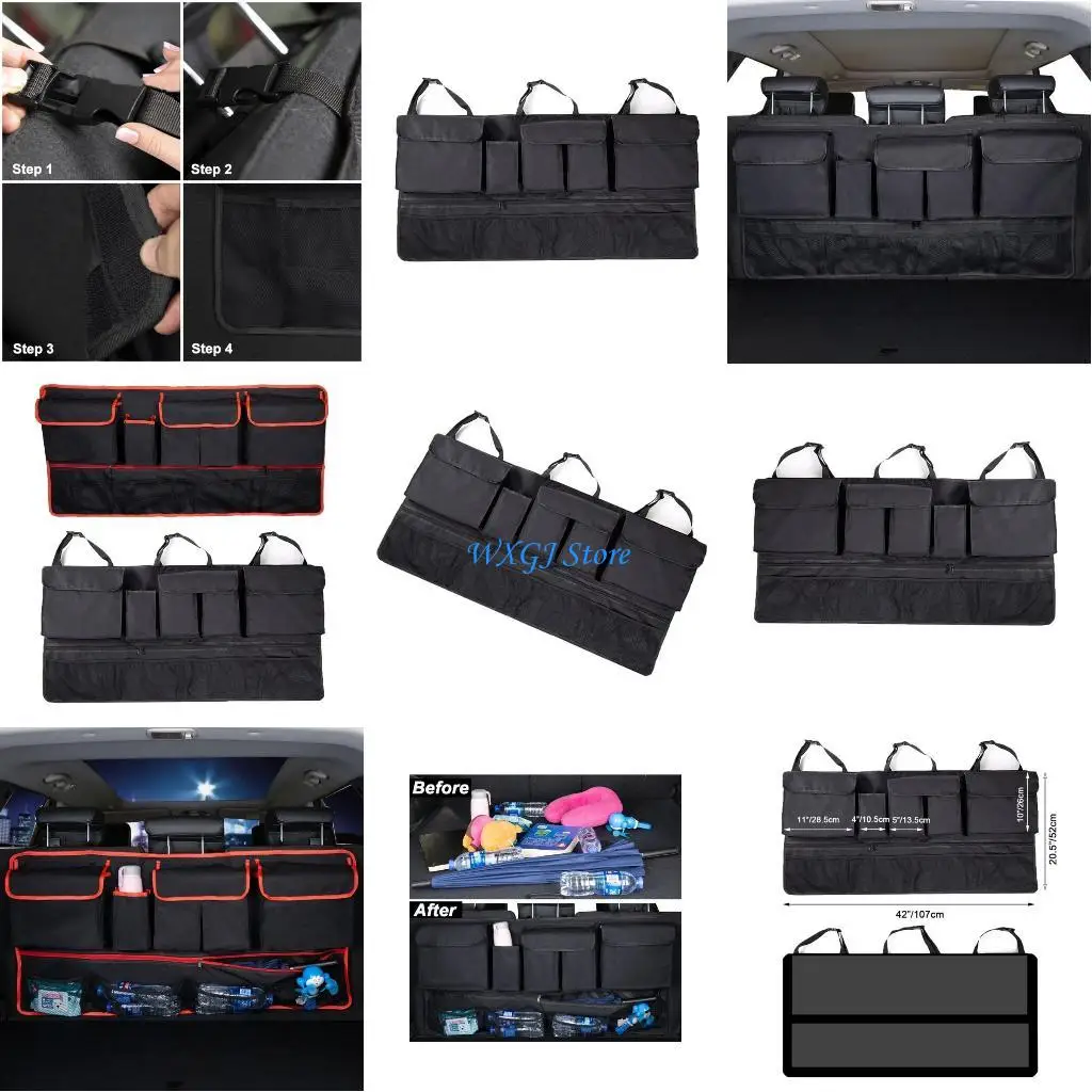 

Организатор для хранения автомобилей 37JE с регулируемыми ремнями на заднем сиденье Организатор на заднем сиденье