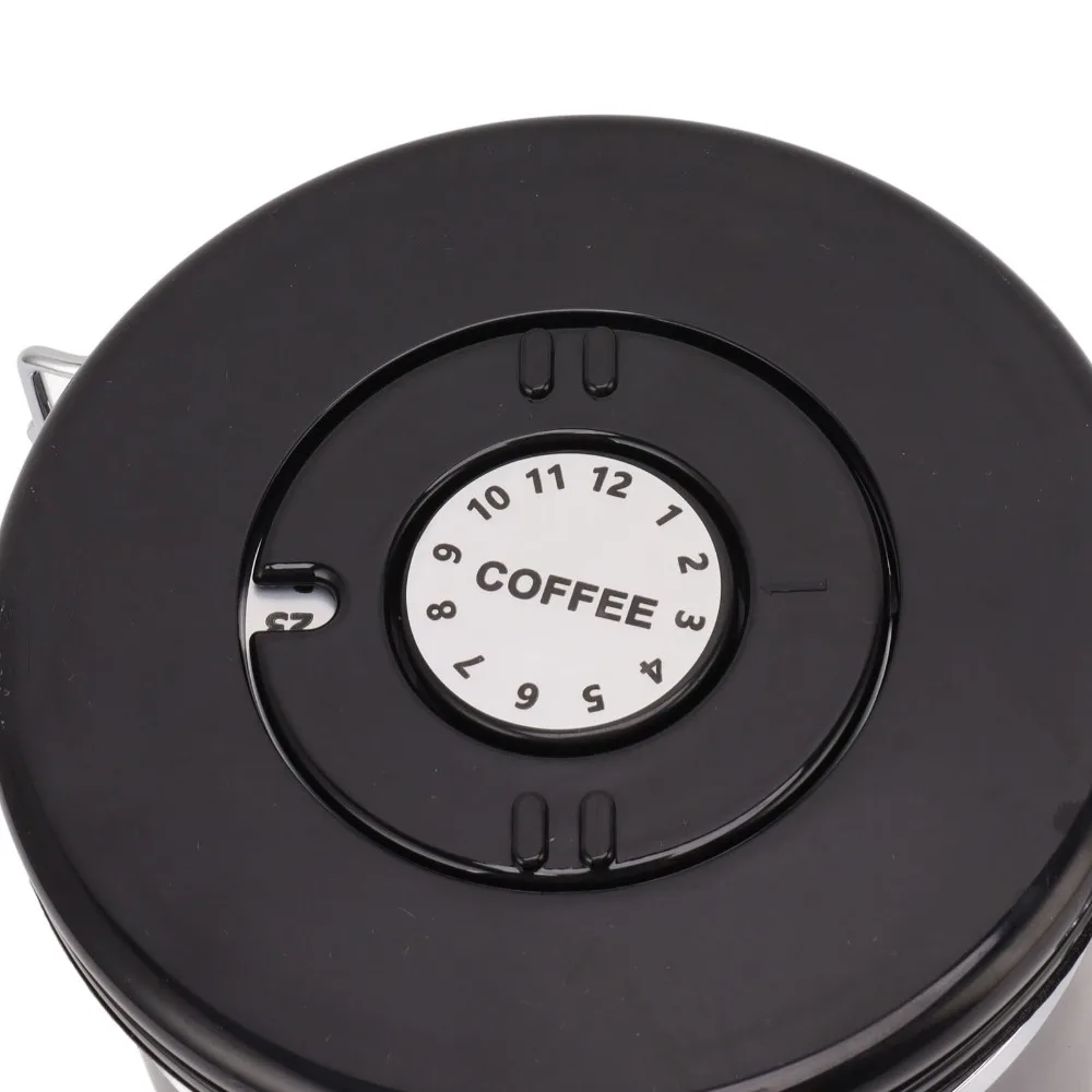 304 Stainless Steel Coffee Bean Storage Container 1.2L / 1.5L / 1.8L Coffee Canister Airtight Coffee Container For Tea Leaves