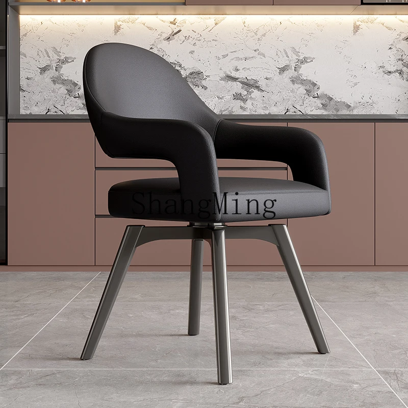 

DHY Household Dining Chair Rotatable Dining Table and Chair Hotel Restaurant Reception Negotiation Chair