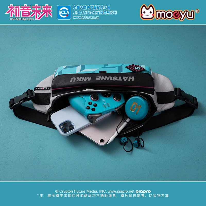 Moeyu Hatsune Miku Men Breast Chest Bag Pouch Crossbody  Shoulder Sling bag Package Mini Vocaloid Cosplay Waist Pack