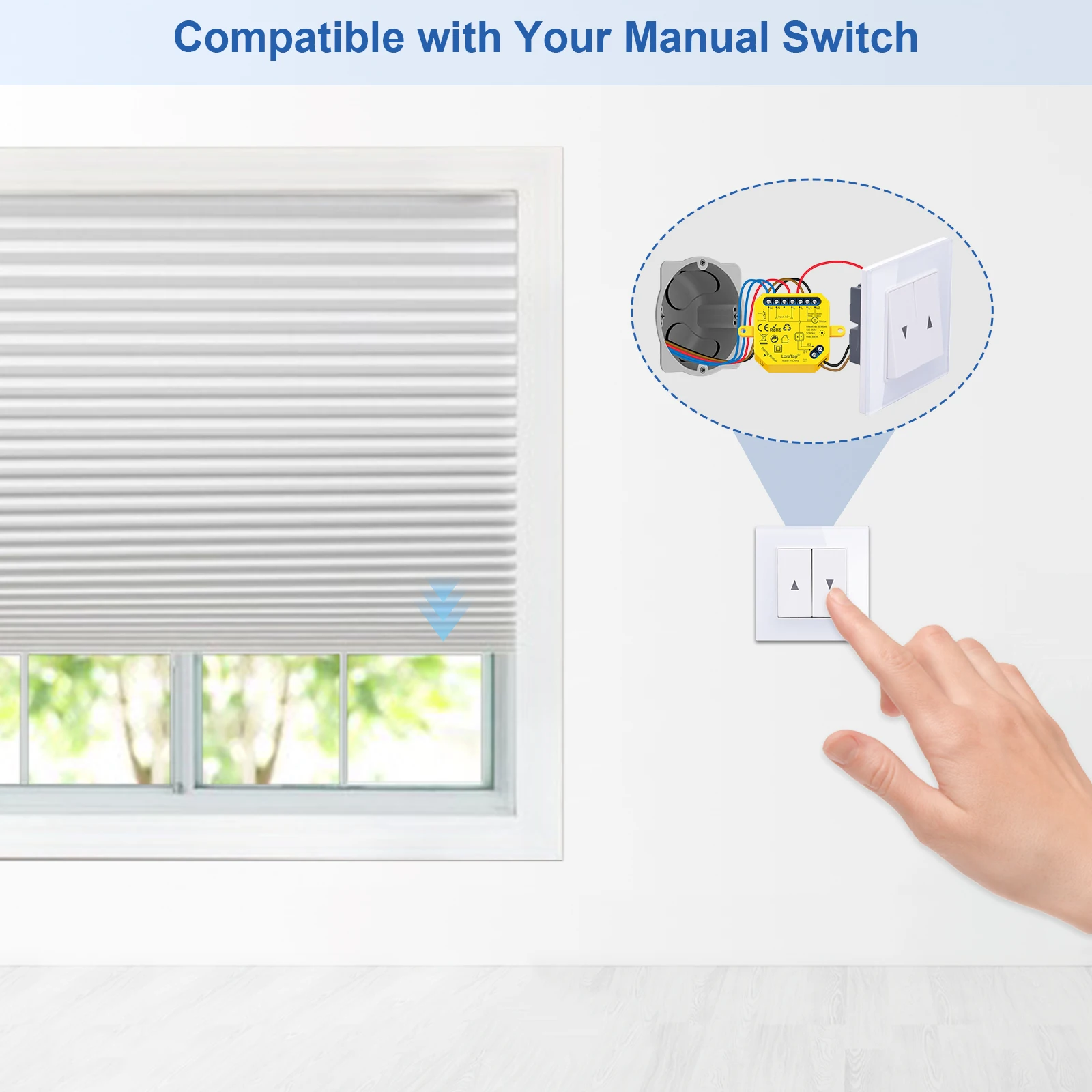 LoraTap Tuya WiFi ZigBee Módulo Cortina Persianas Interruptor Do Obturador Do Rolo Motor Vida Inteligente App Controle Remoto por Alexa Google Home