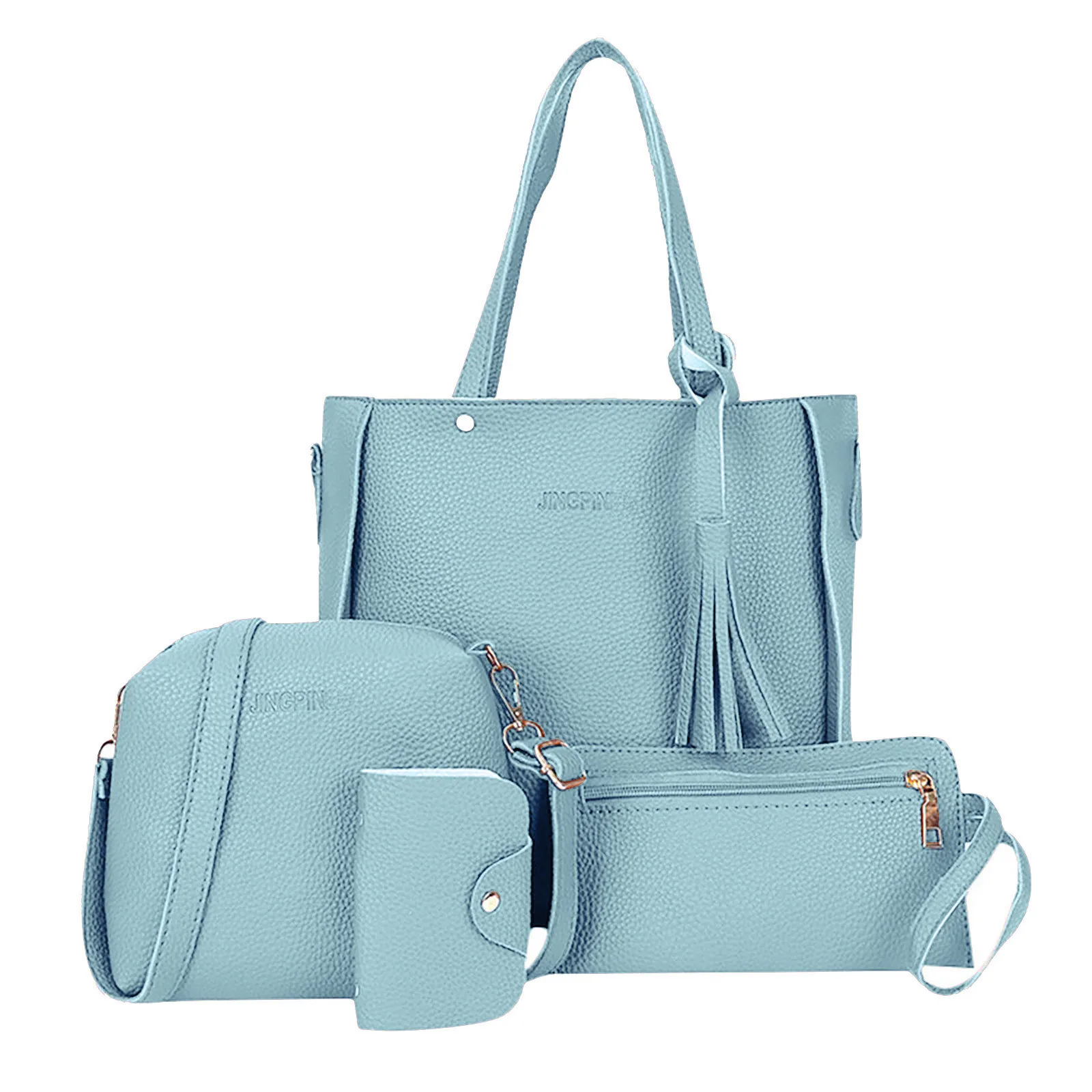 Borsa donna 2021 nuova moda borsa a tracolla in quattro pezzi borsa a tracolla portafoglio borsa Carteras Bolsas Para Mujer 2024 borse di lusso