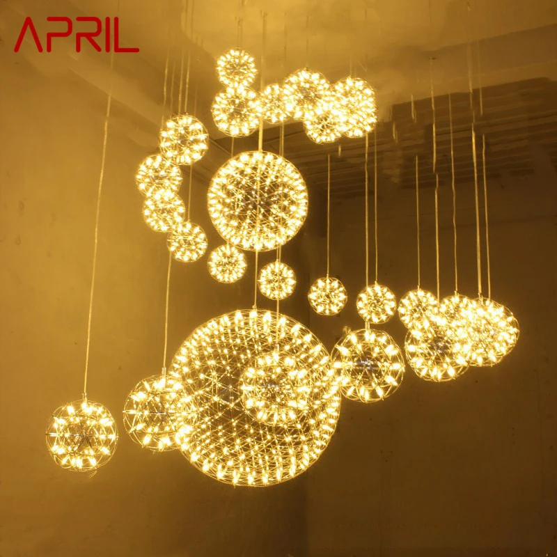 

APRIL Contemporary Atmosphere Hanging Sparking Ball Light Decoration Party LED String Lights for Wedding Walkway Ceiling