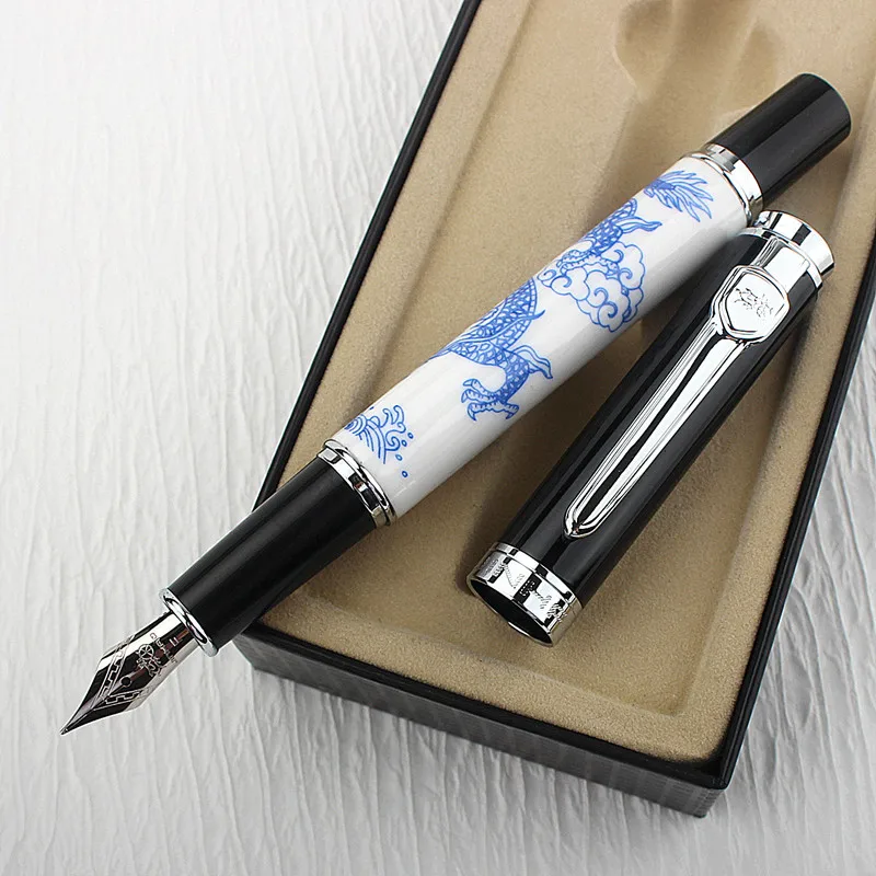 

New Jinhao Ceramic Luxury Quality 8802 Business Office 0.5mm Nib Fountain Pen Student School Stationery Supplies Ink Pens