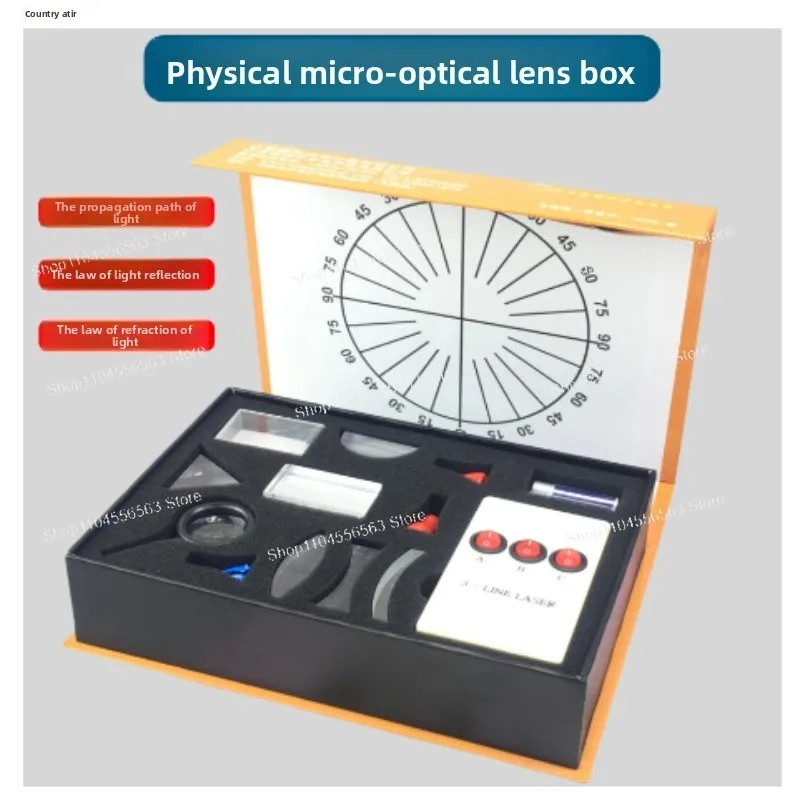 Boîte à rayons laser à source lumineuse parallèle à 3 lignes – Kit d'expérimentation optique pour démonstration de la loi de réfraction