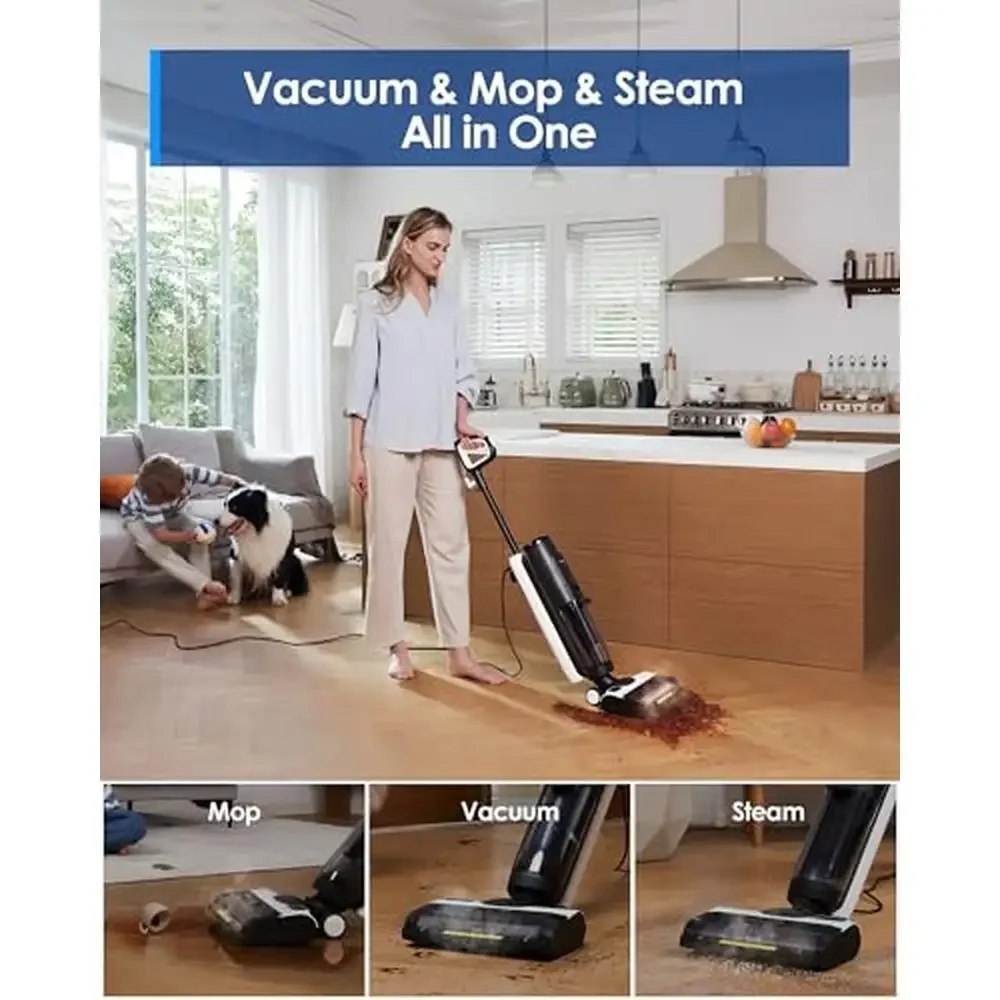 Efficient Steam Floor Cleaner 3-in-1 Vacuum Mop Deep Cleaning Technology