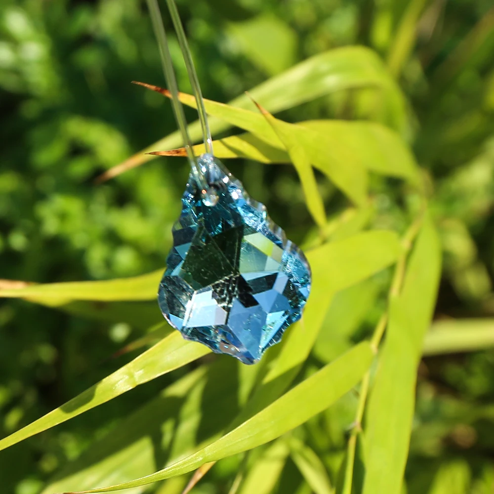 20Pcs 17x22mm Transparent Dazzling Crystal Beads Pendant Maple Leaf Spacer Beads DIY Bracelet Necklace Earrings Jewelry Making