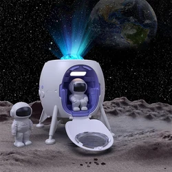 Astronaut Galaxy Lichtprojektor Space Lander Raumschiff Deckenprojektor mit Fernbedienung Timer Mond Meteorit Krater Matte