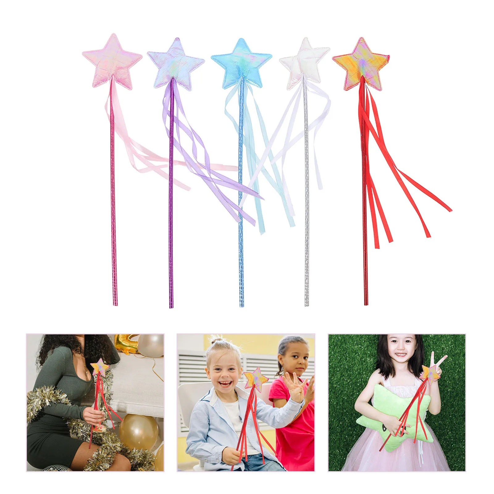 

5 шт. для аксессуаров, вечерние звездные палочки, декор, палочка для девочек, сказочная палочка, ангел, сказочная палочка, товары для косплея, вечеринок