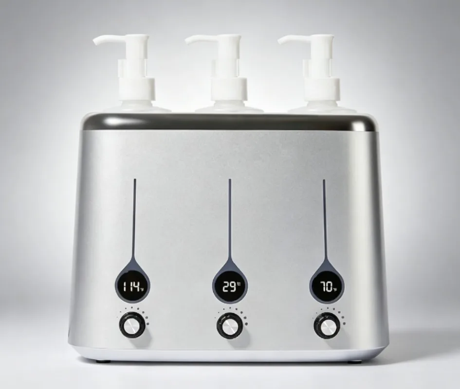 

LED Single Bottle Massage Oil Warmer, Adjustable Temperature 30-65°C for Spa Salon & Hotel