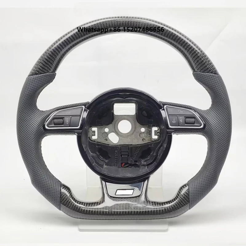 Car Steering Wheel No Buttons B9 B8 C6 C7 A6 Q3 Q5 A5 A4 A3 for  Customized Carbon Fiber