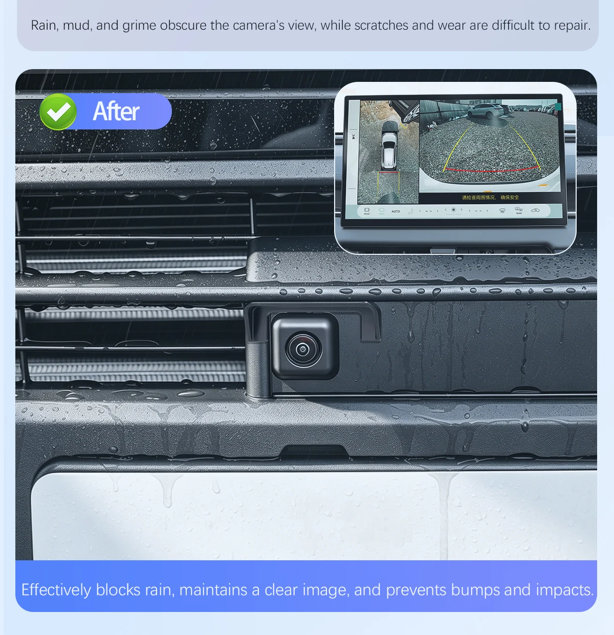 Für Toyota RAV4 2026-2028 Kamera-Regenschutzabdeckung ABS Schwarz Schutzvisier Auto-Außenzubehör Dekoration – Detail 5