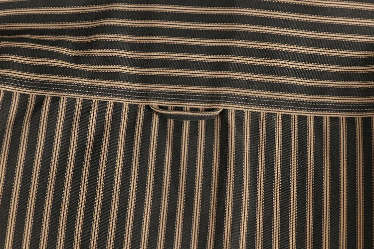 2026 Neue Amerikanische Retro Gestreifte Hemden für Herren Langarm Gewebte Baumwolle Gewaschene Arbeitsjacke Streetwear Lässige Oberteile – Detail 12