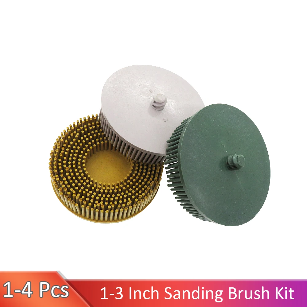 1/2/3 Inch Bristle Disc Grit 50# 80# 120# with 1/4