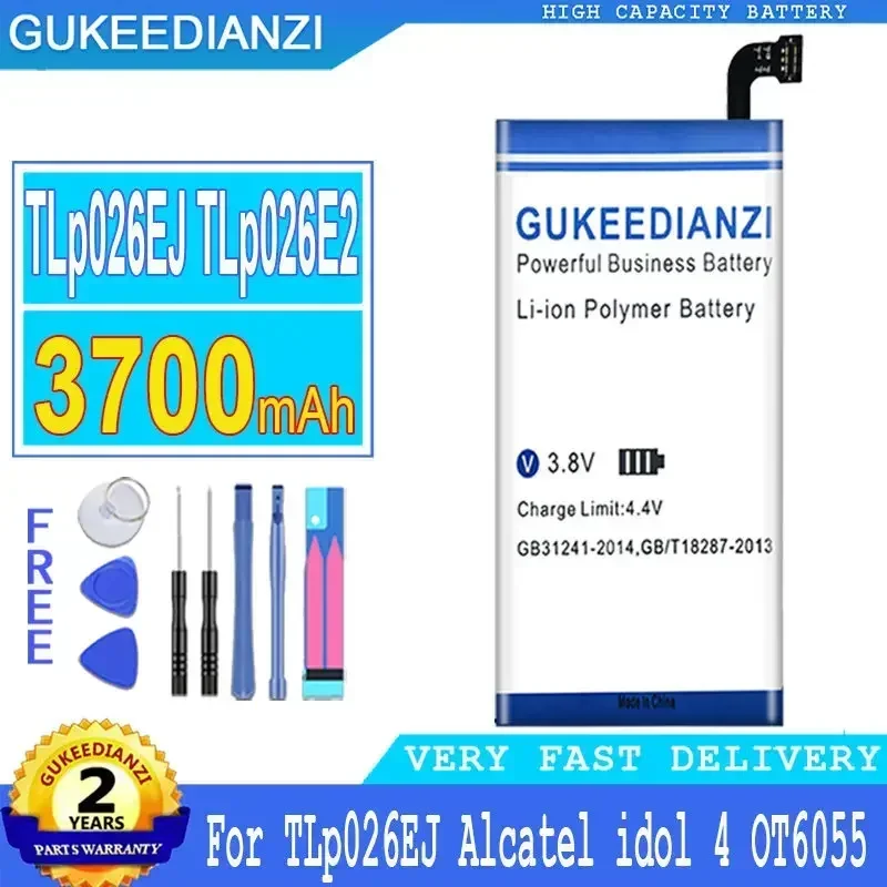 Bateria 3700mAh TLP026EJ TLP026E2 Replacement Battery For Alcatel One Touch Idol 4 Idol4 OT-6055 6055B 6055K 6055H 6055Y 6055U