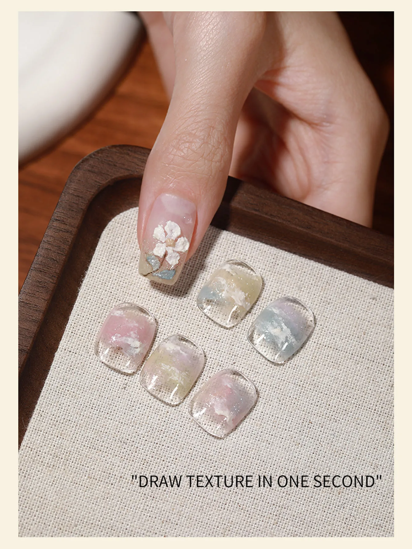 5ml No Wipe Matte Textured Gel Nail Polish - UV LED Cured 3D Painting Art Gypsum Gel Nail Salon DIY