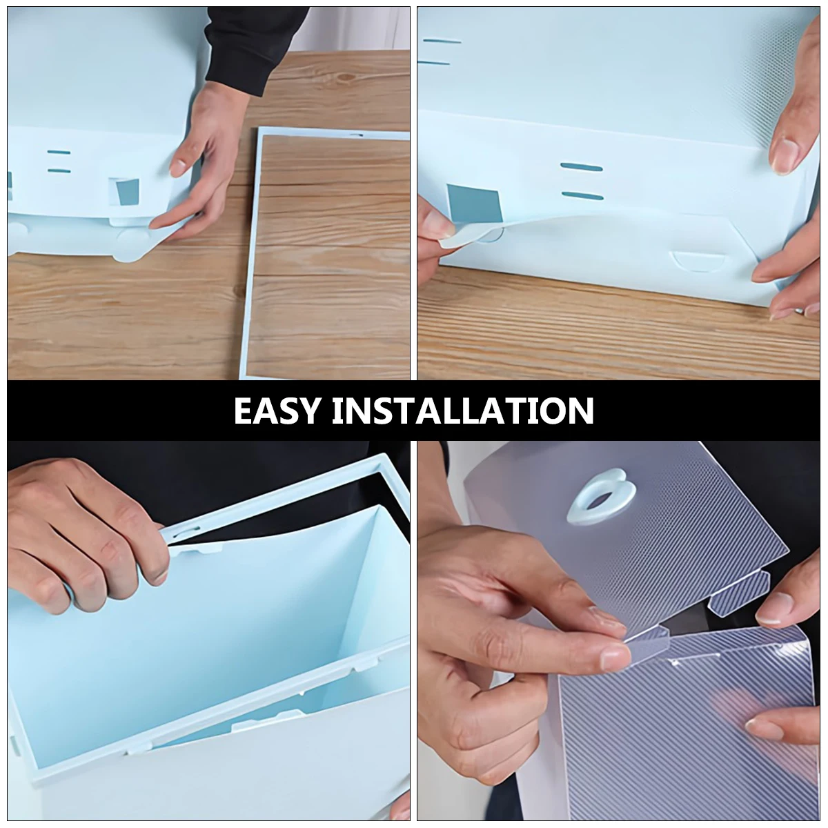 

3pcs Drawer-Style Shoes Box Detachable Storage Container Thickened Transparent Window Moisture-Proof Large Capacity Plastic