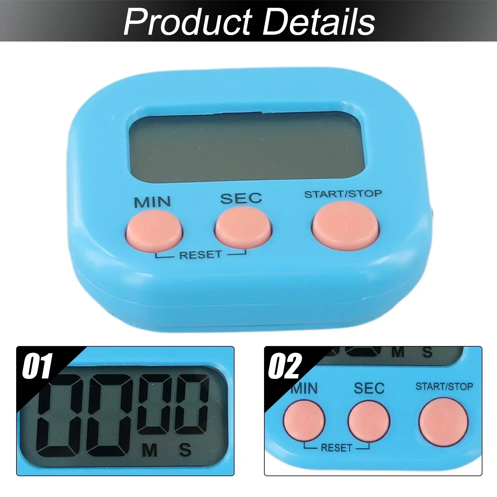 Kitchen Accessories Digital Timer LCD Digital Timer Timer Alarm Clock Digital Kitchen LCD Loud Magnetic Stopwatch