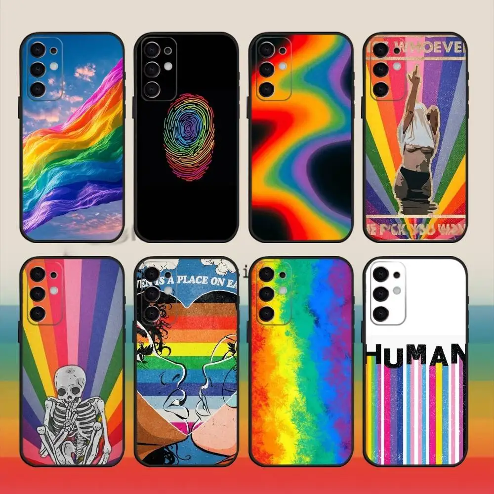 

Rainbow Pride Phone Case For Samsung S25,S24,S21,S22,S23,S30,Ultra,S20,Plus,Fe,Note,10,9,5G Black Cover