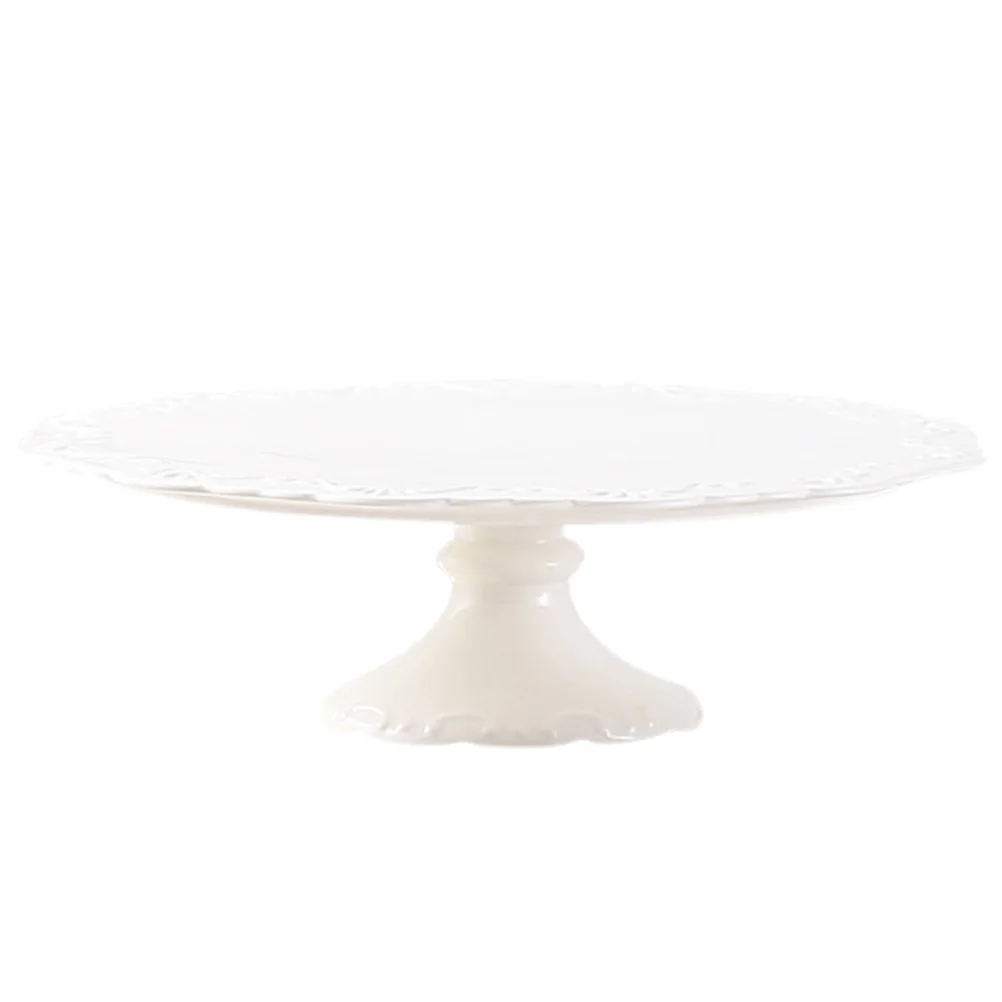 

Cake Stand Fruit Tray Porcelain Stands Display Plate Pedestal for Dessert Elegant