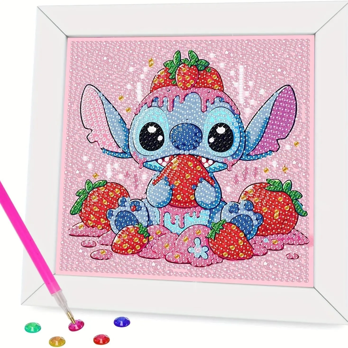 

Creative Cartoon Stitch Animation Handcrafted Diamond Painting Children's Toy Cute Diamond Stickers Full Diamond Decoration