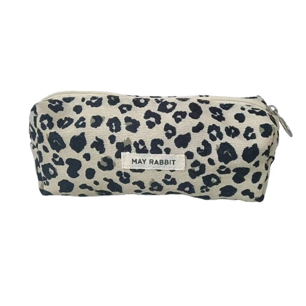 

Portable Corduroy Pen Bag Large Capacity Multifunctional Pencil Case Makeup Bag Student