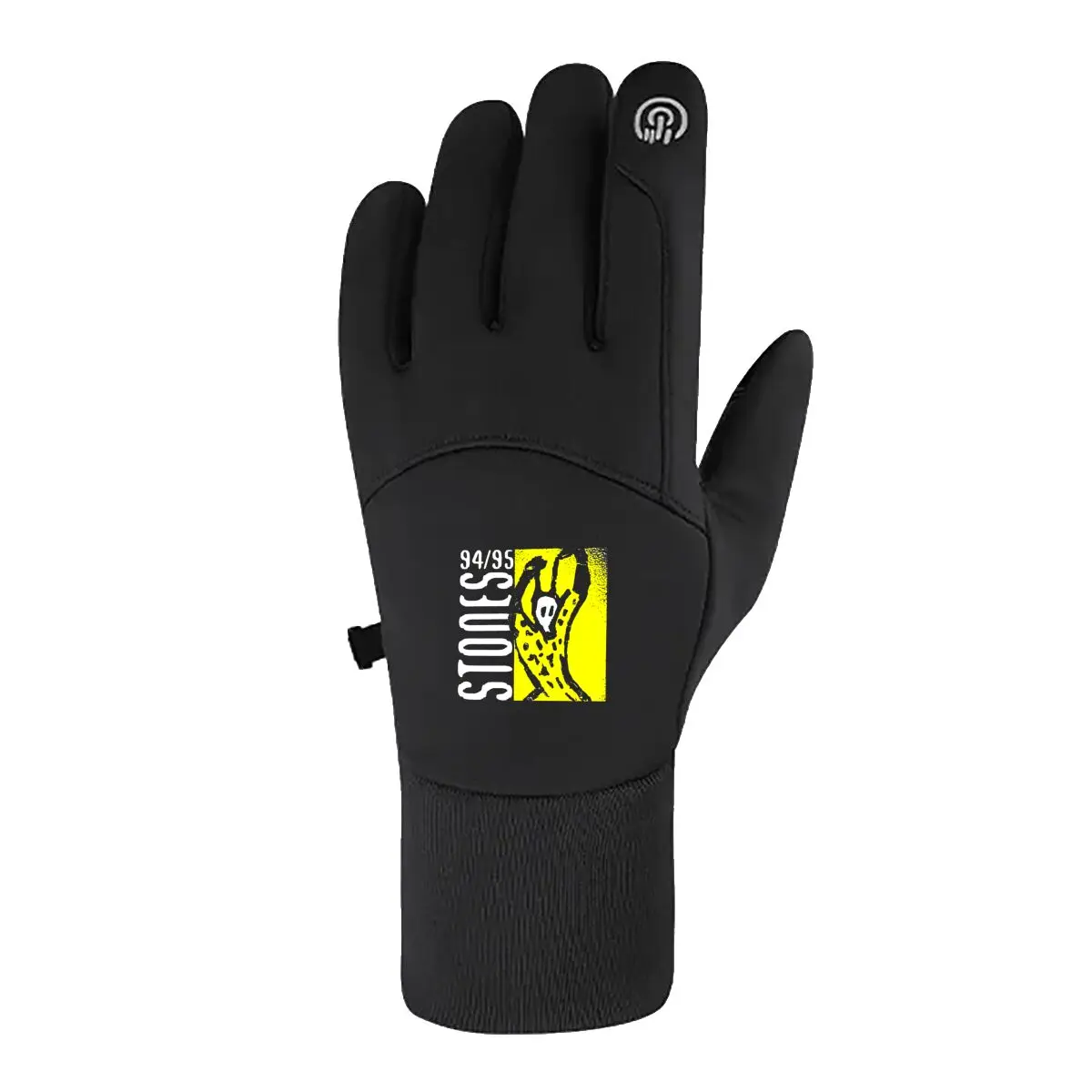 

99495, классические флисовые перчатки с желтым графическим узором для езды на велосипеде и пеших прогулок