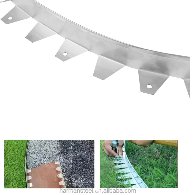 

Greening Garden Soil Retaining Board Lawn Metal Edging Strip Stainless Steel Grass Stone Isolation Belt