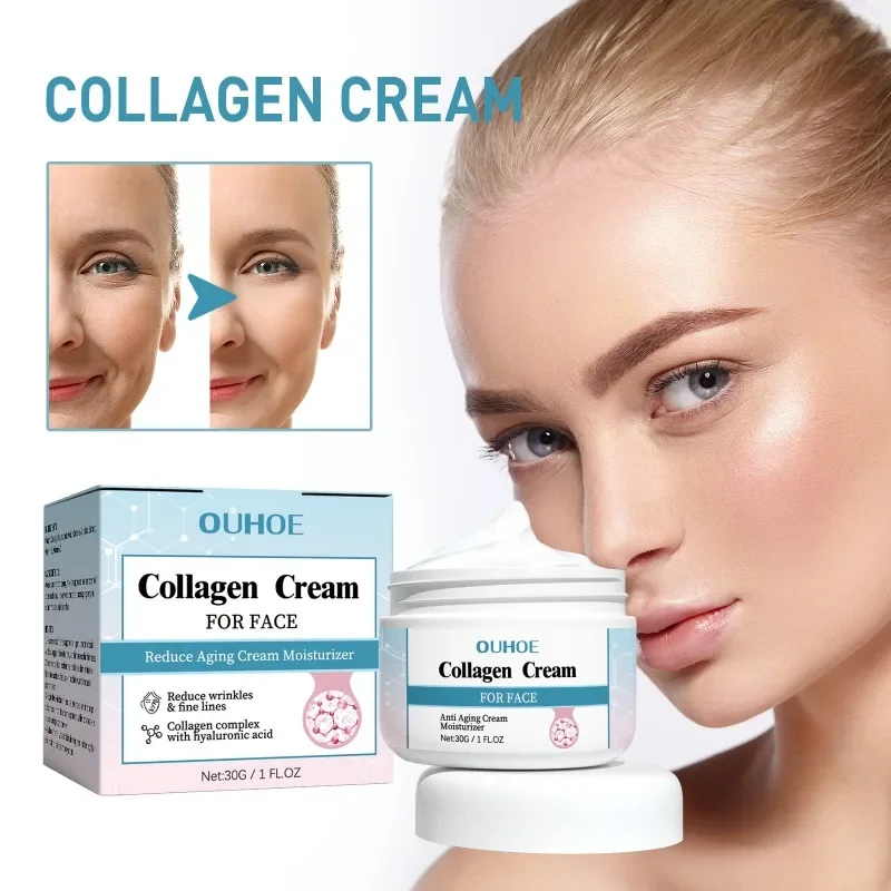 

Face Collagen Cream Anti Wrinkle Anti Aging Fade Fine Lines Moisturizing Whitening Firming Lifting Facial Creams Skin Care