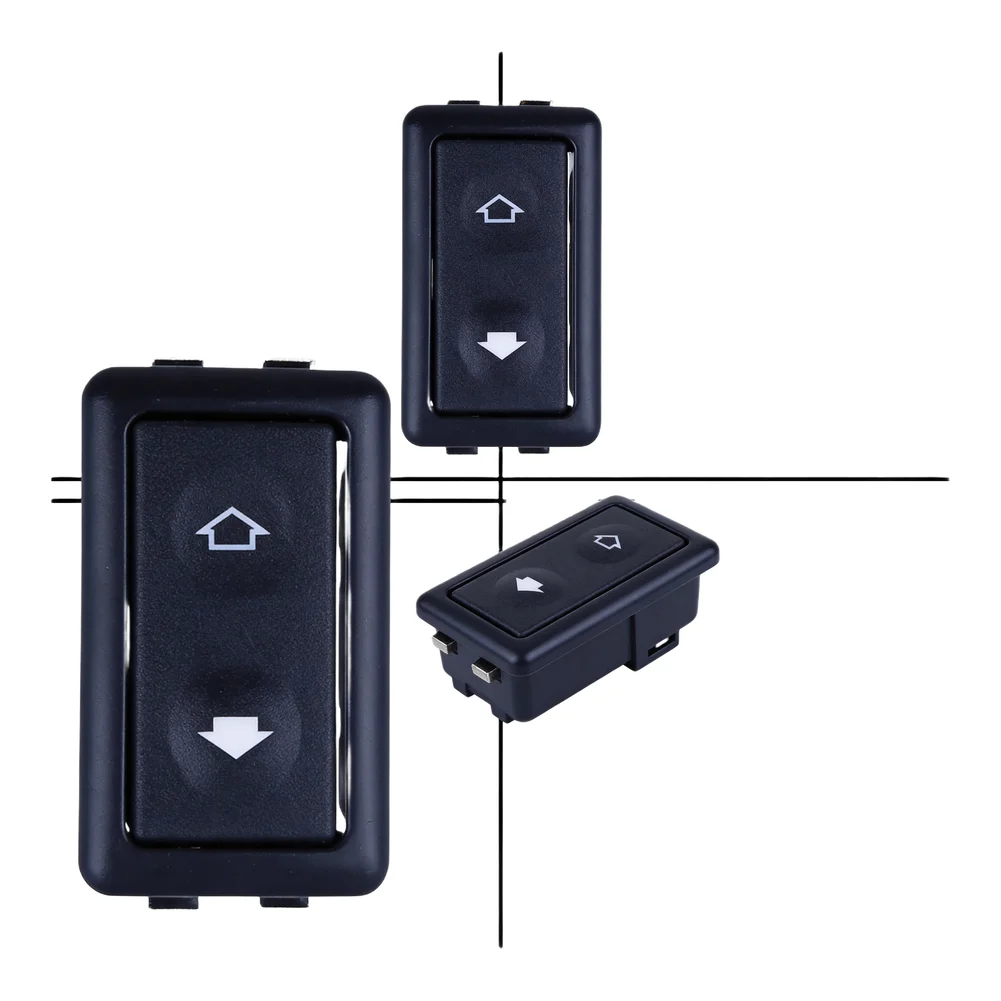 Functional Car Switch Cover Black Shell Electric Window Button Driver Convenience Feature Prevention Of Finger Pinching