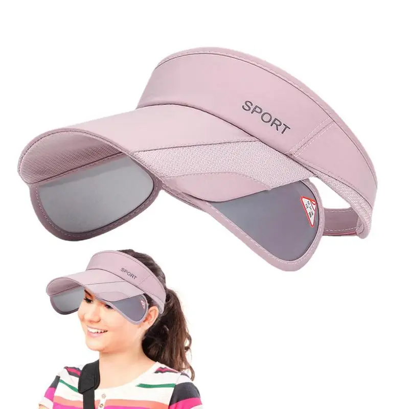 Sombrero con visera para mujer, sombrilla de ciclismo, gorra deportiva al aire libre, visera lateral retráctil, Verano