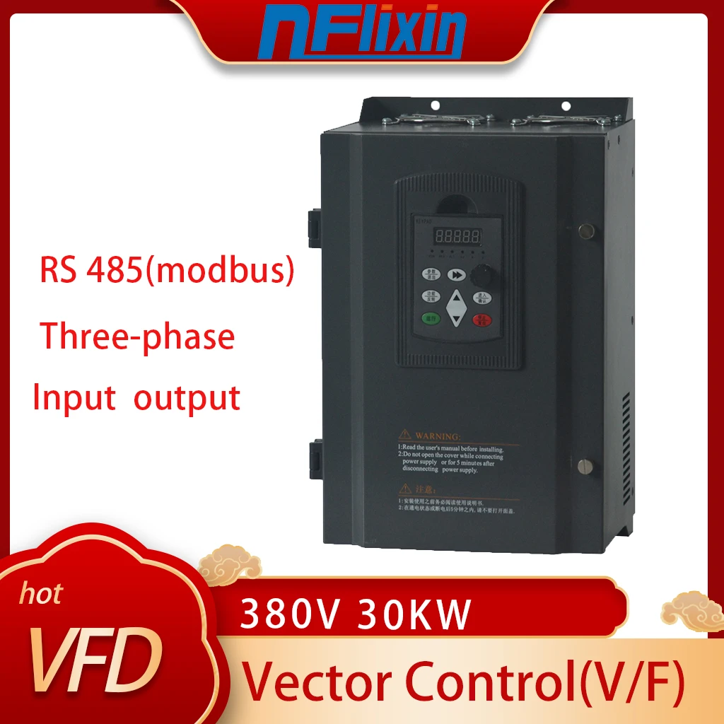 

HOT VFD Variable Frequency Drive Inverter 3HP Input 3HP 380v 30KW Output Frequency Converter Fan motor speed control